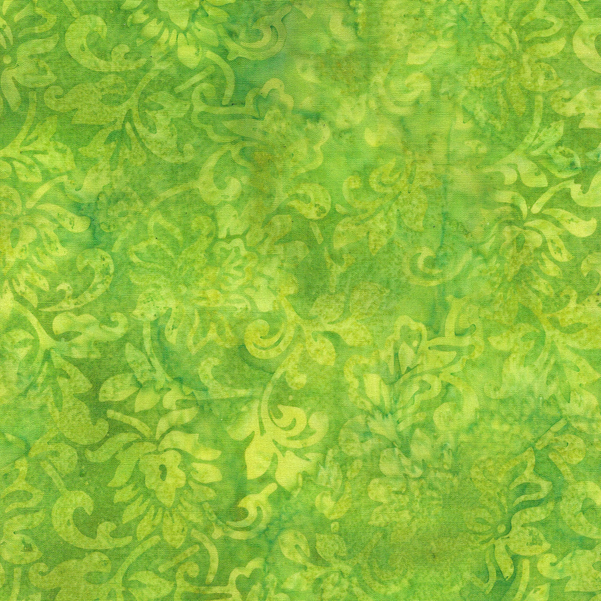Main Floral Green Batik Fabric | Island Batik