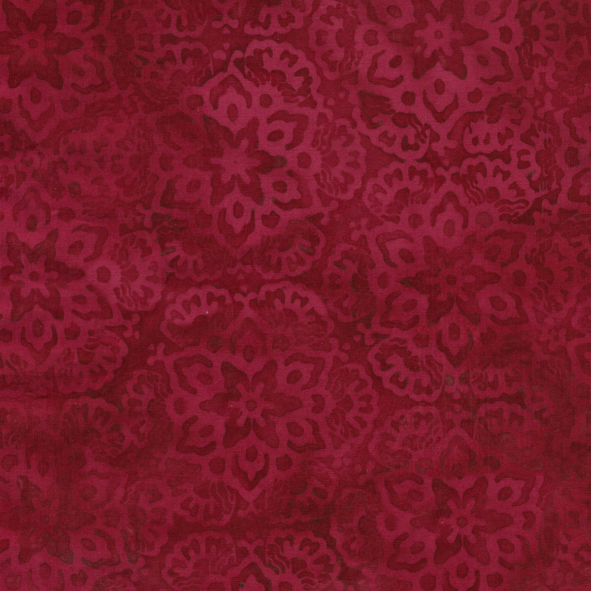 Packed Floral Red Batik Fabric | Island Batik