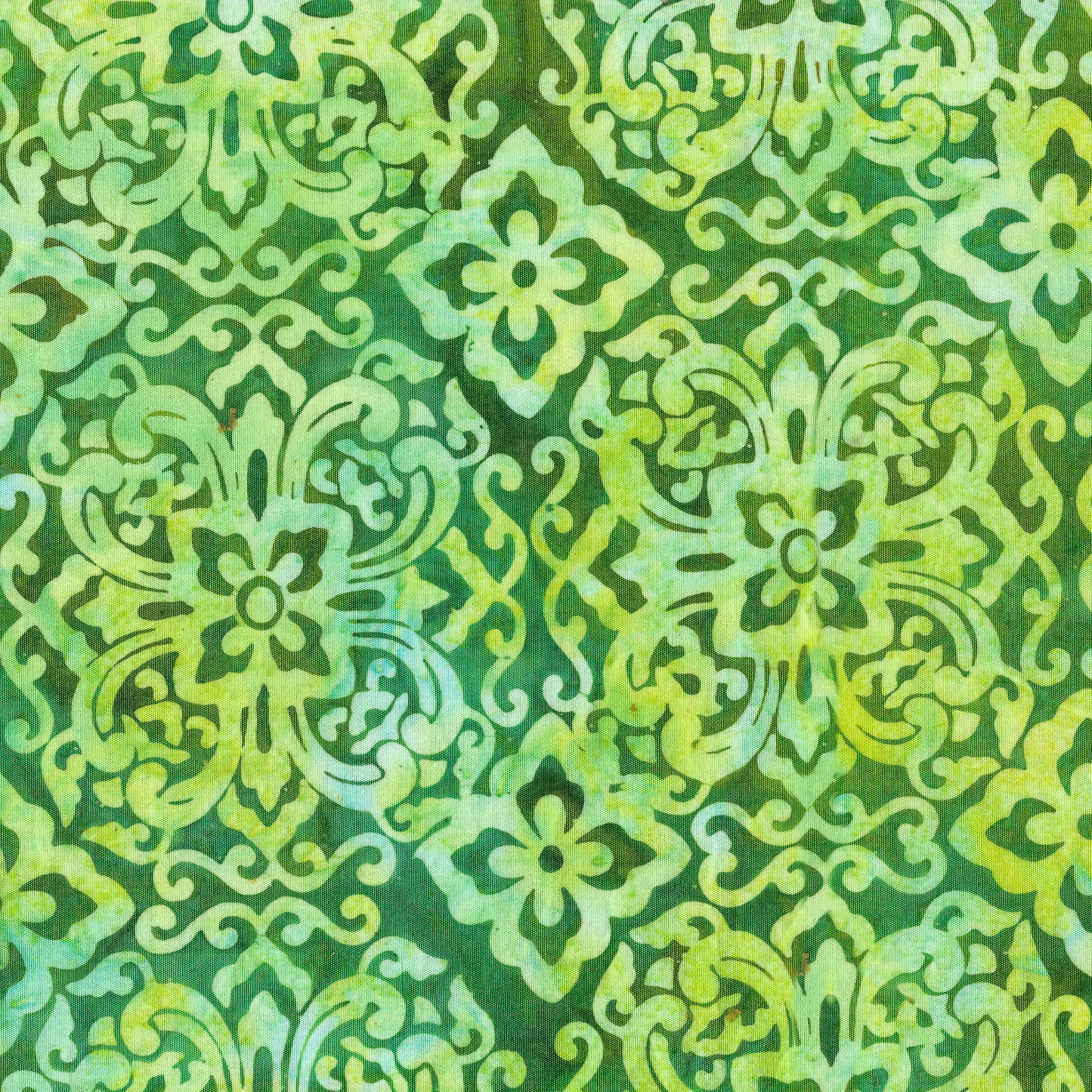 Ornate Gems - Floral Medallions - Green| Fabric by the Yard