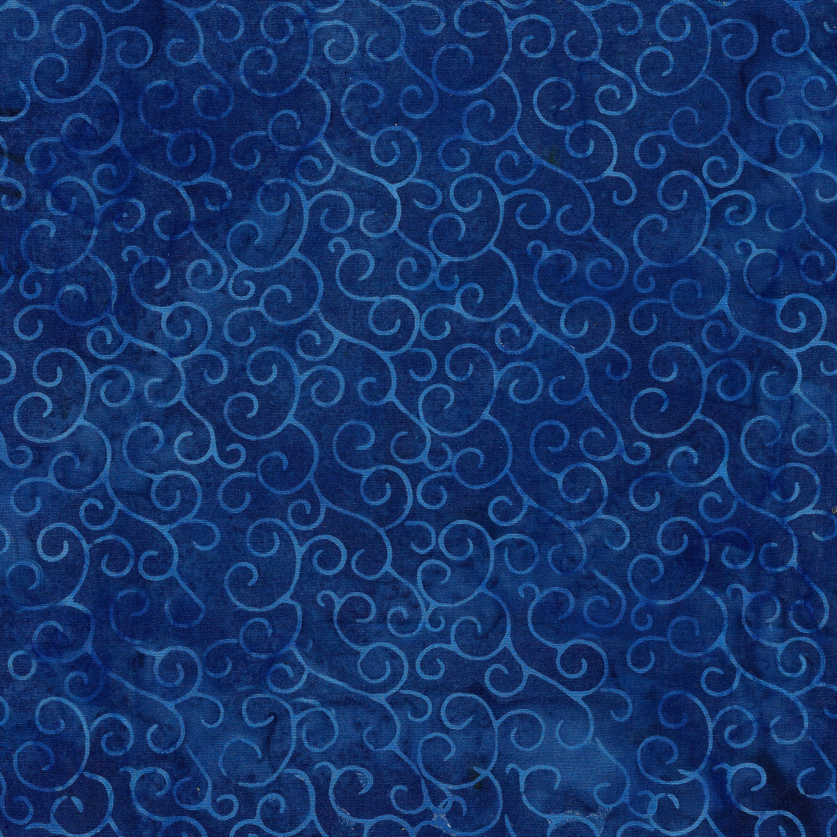 Scrollwork Dark Blue Batik Fabric | Island Batik