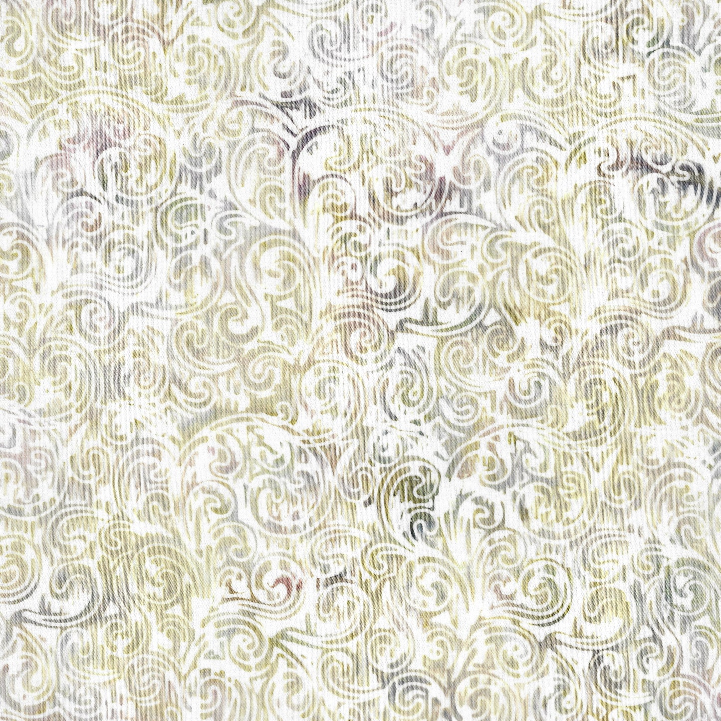 Woodcut Blossoms - Scrolls - Milk