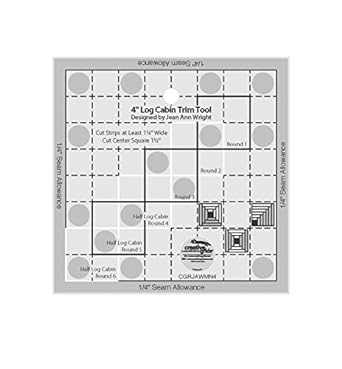 Creative Grids Mini (4") Log Cabin Trim Tool Quilt Ruler
