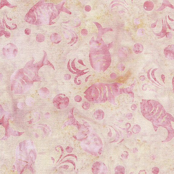 Fish Coral Batik Fabric | Island Batik