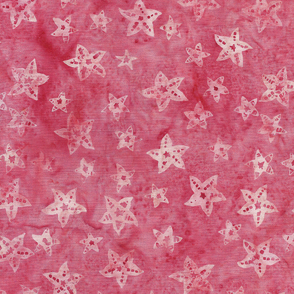 Starfish Coral Batik Fabric | Island Batik