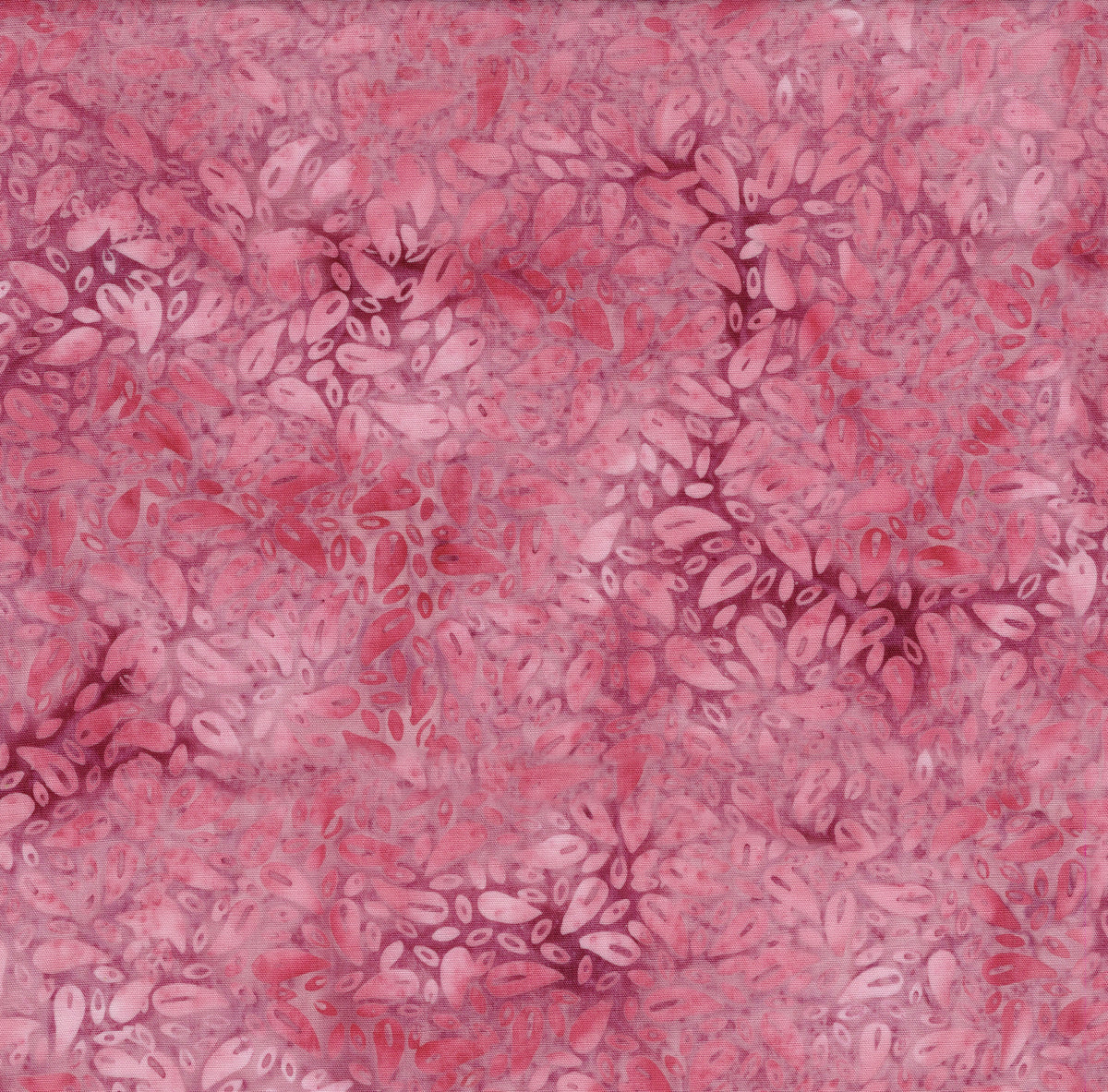 Tossed Petals Dark Pink Batik Fabric | Island Batik