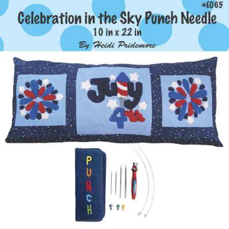 Celebration in the Sky Punch Needle 12 wt Thread Pattern and Optional Tool Set