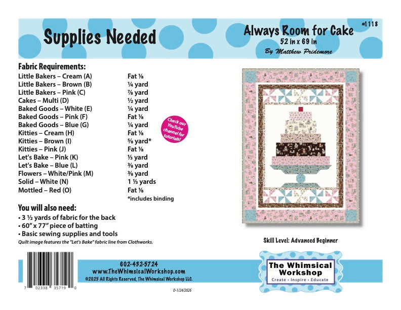 Always Room for Cake Quilt Pattern