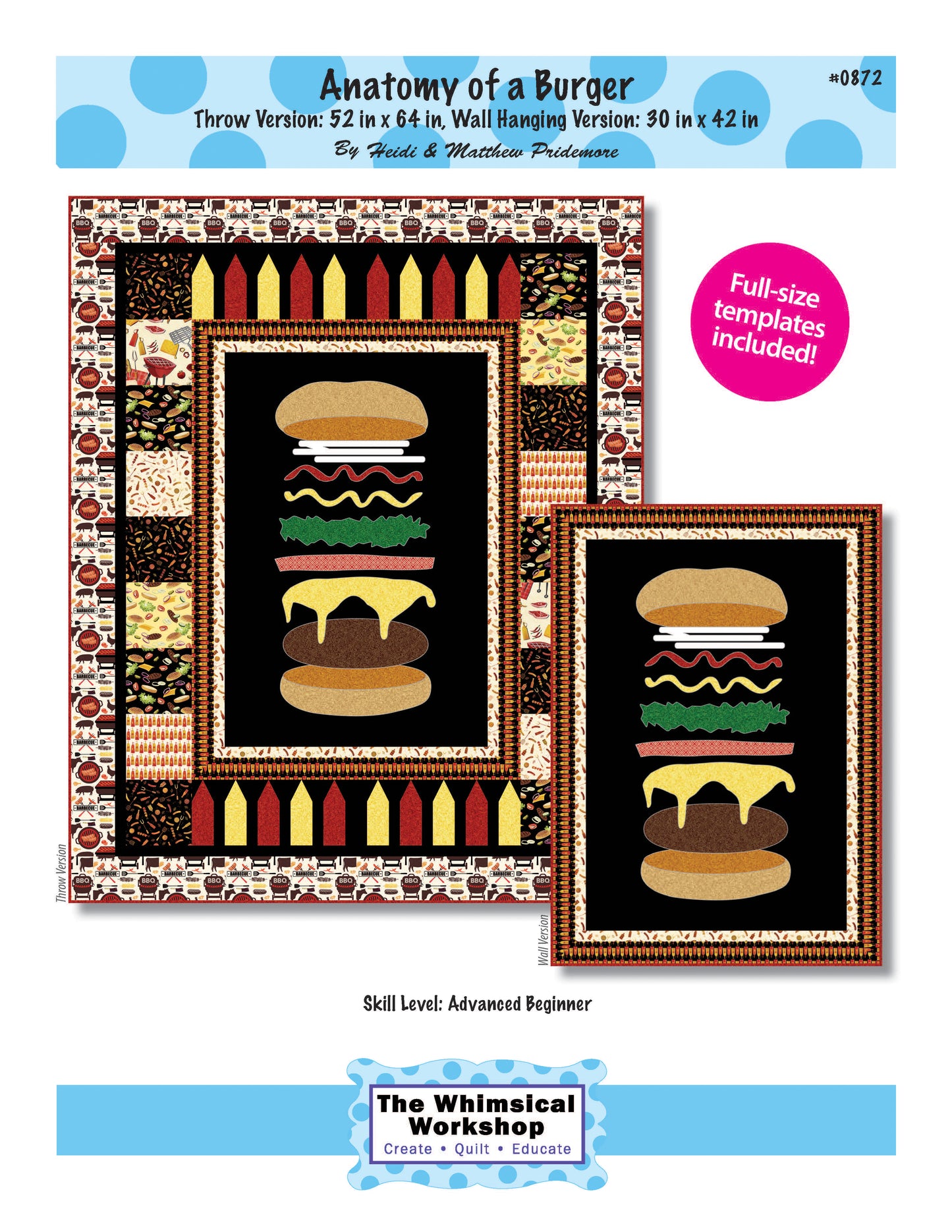 Anatomy of a Burger - Pattern includes two sizes Lap and Wall