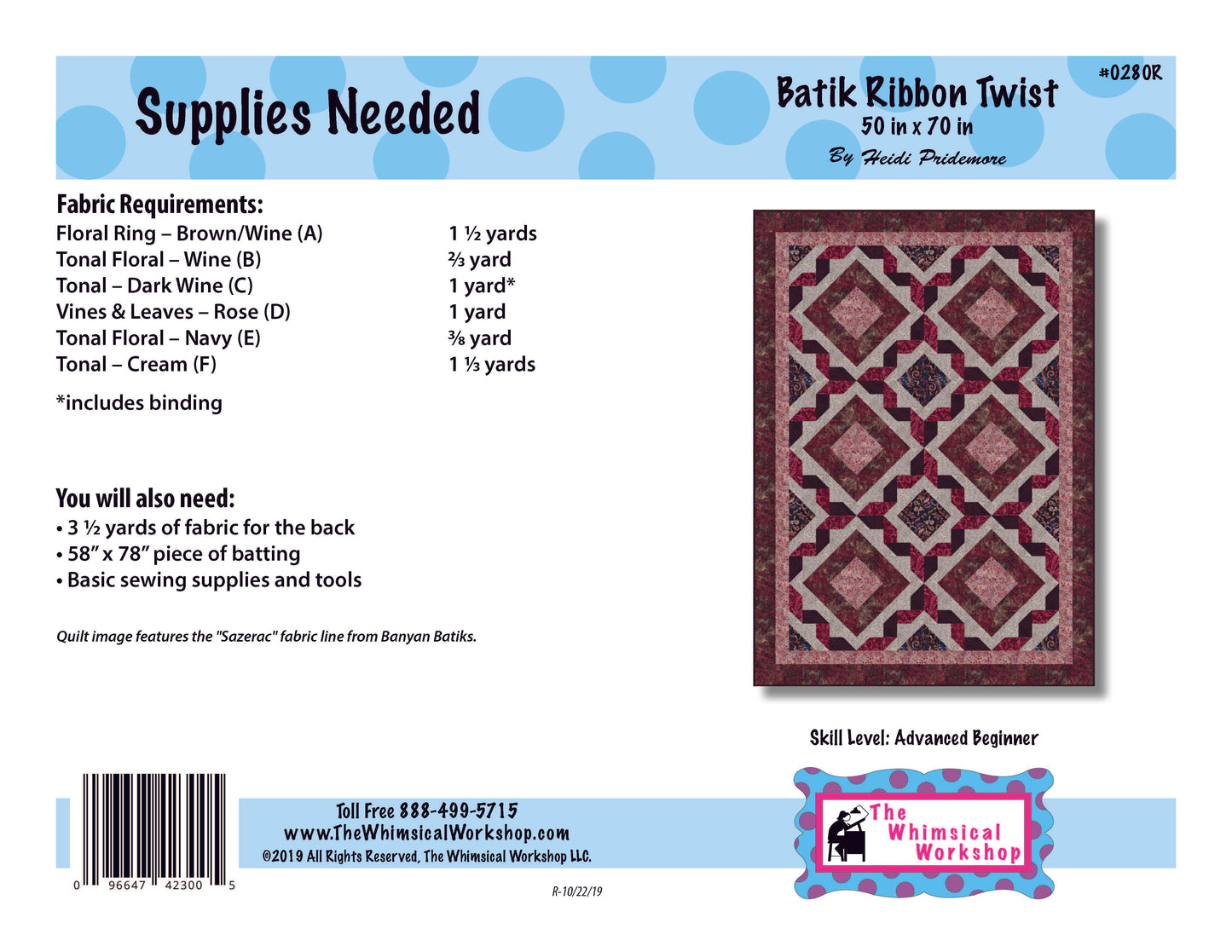 Batik Ribbon Twist - Pattern