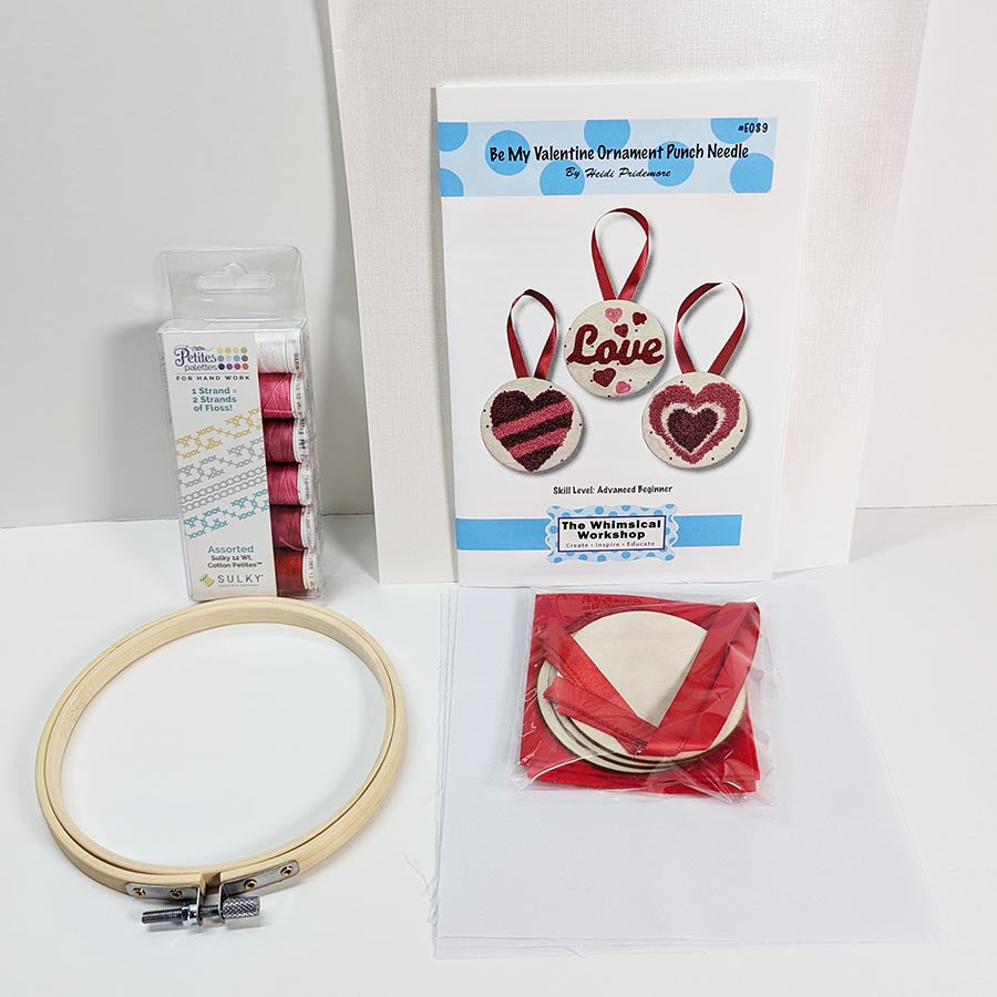 Be My Valentine Punch Needle 12 wt Thread Pattern or Kit