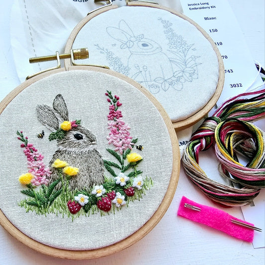 Berry Patch Bunny - Hand Embroidery Kit