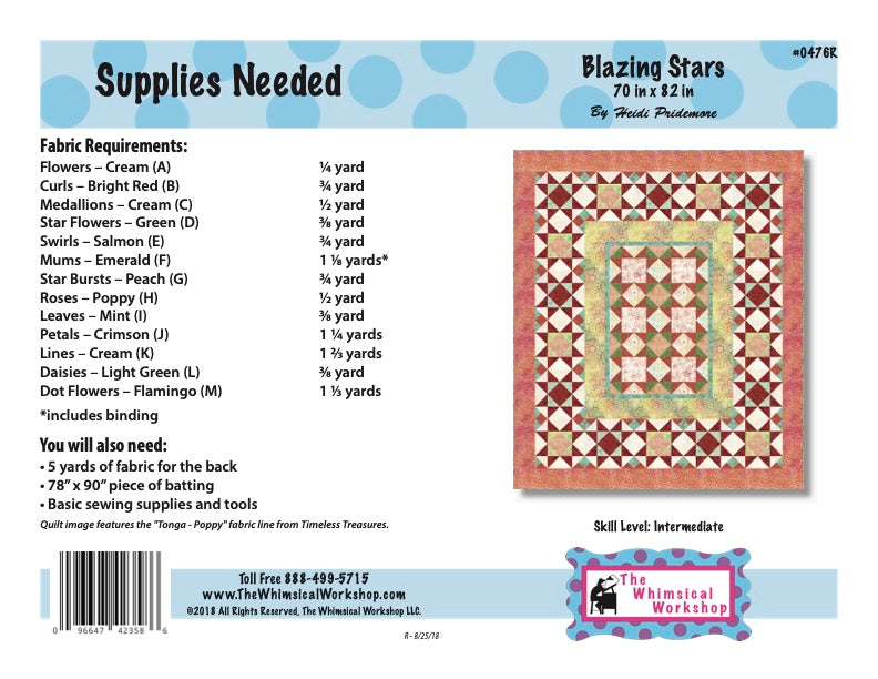 Blazing Stars Quilt Pattern, view 2
