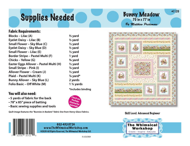 Bunny Meadow Quilt Pattern