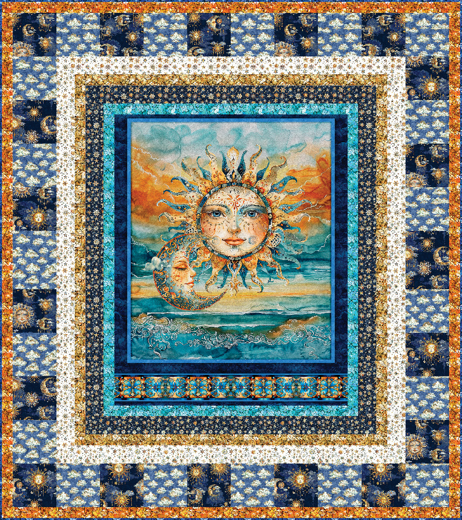Celestial Dance Quilt Pattern featuring 36" Panel
