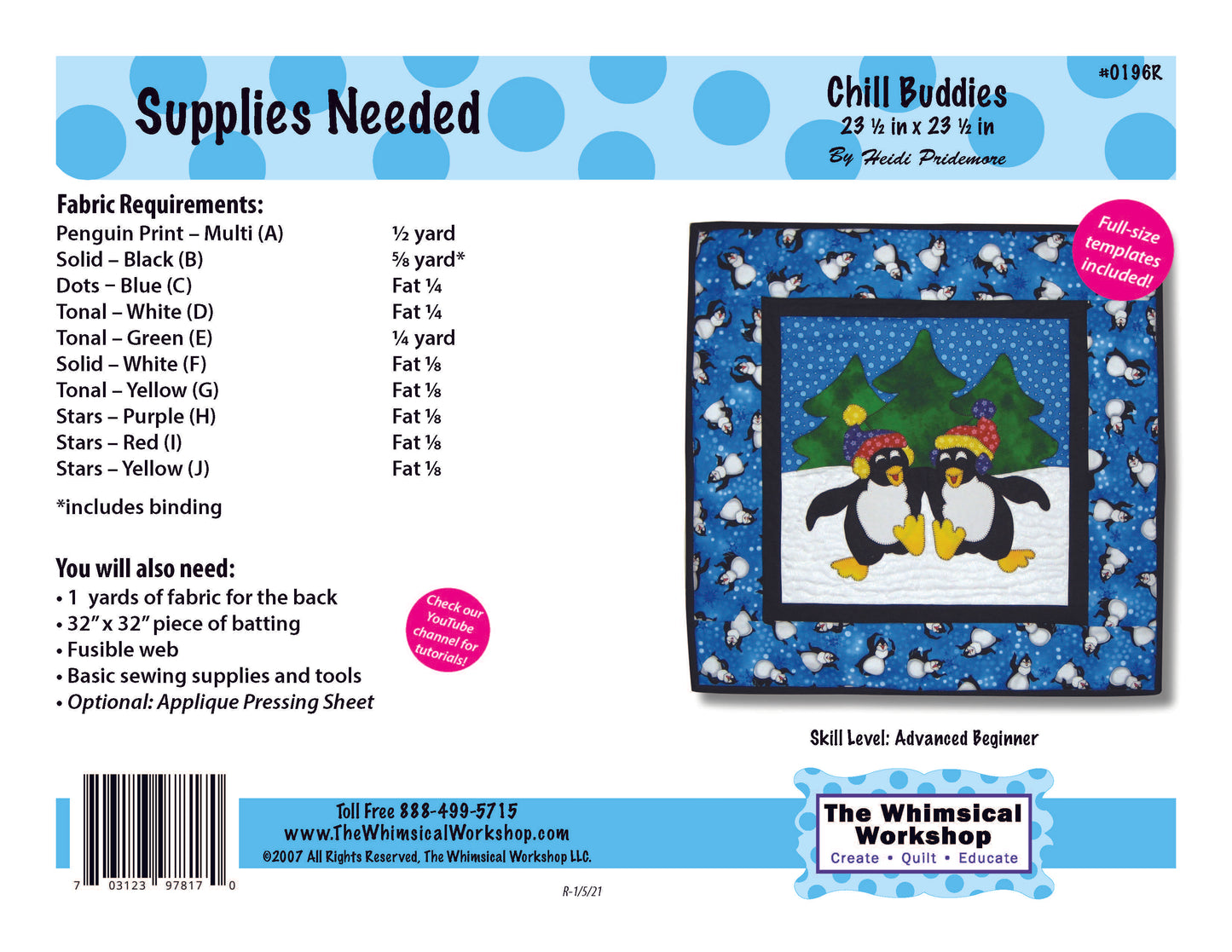 Chill Buddies Quilt Pattern