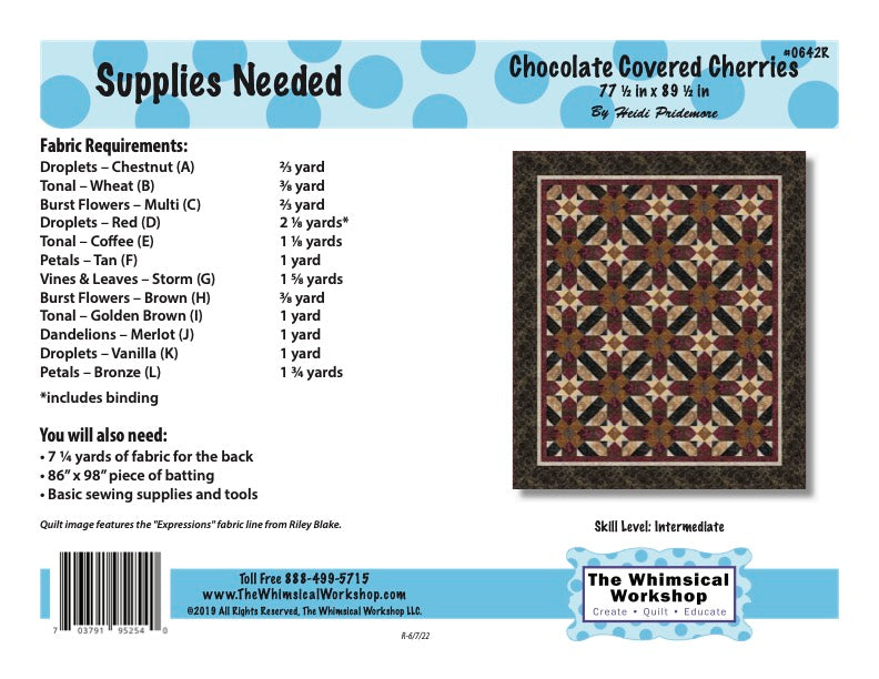 Chocolate Covered Cherries Quilt Pattern