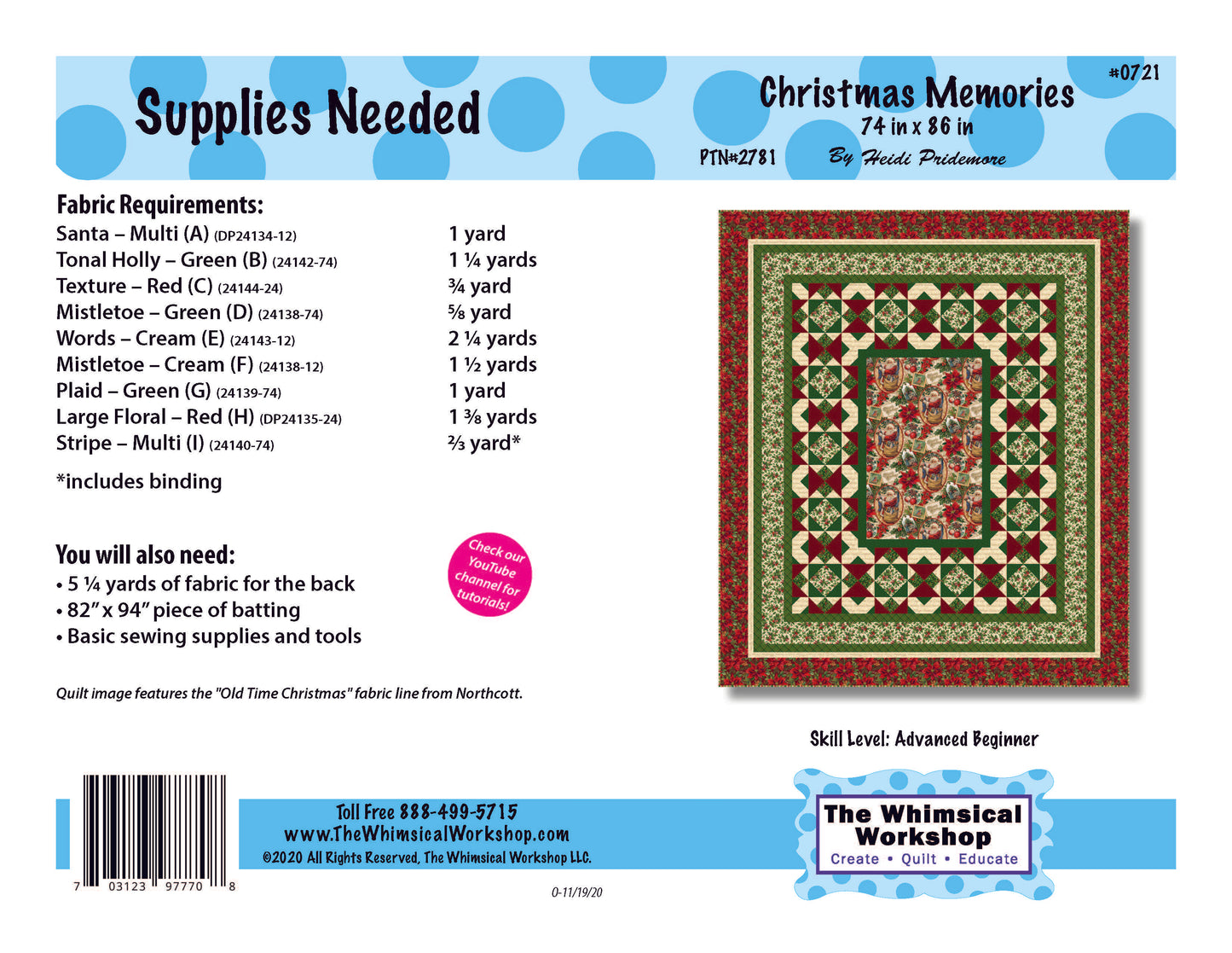 Christmas Memories Quilt Pattern