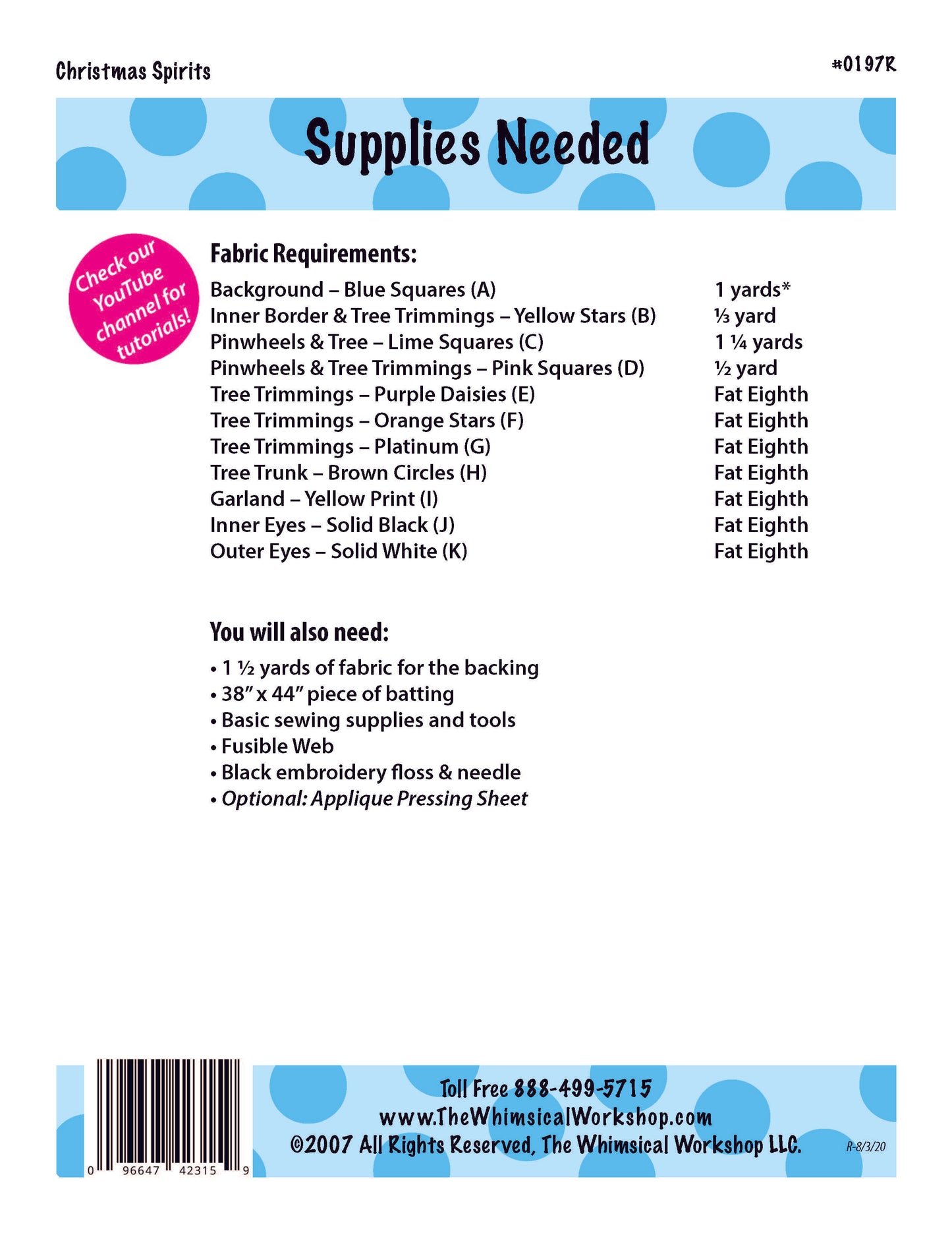 Christmas Spirits - Pattern