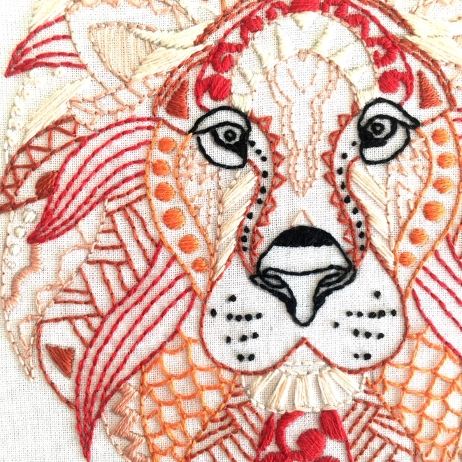 Lion - Hand Embroidery Kit