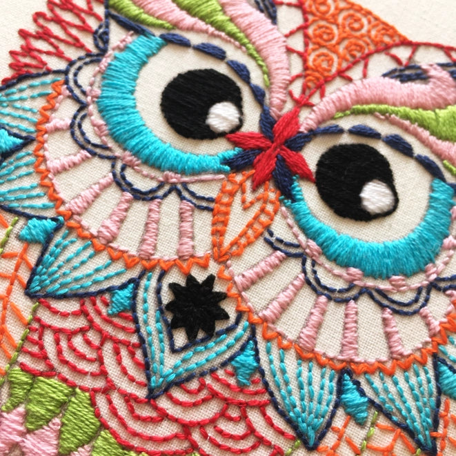 Owl - Hand Embroidery Kit