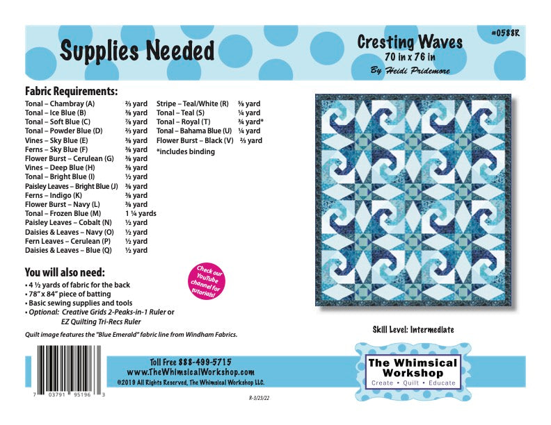 Cresting Waves Quilt Pattern