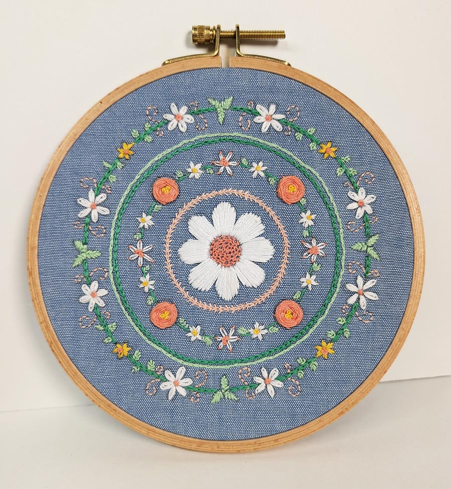 Daisy Dreams Embroidery Kit | Floral Mandala Design – The