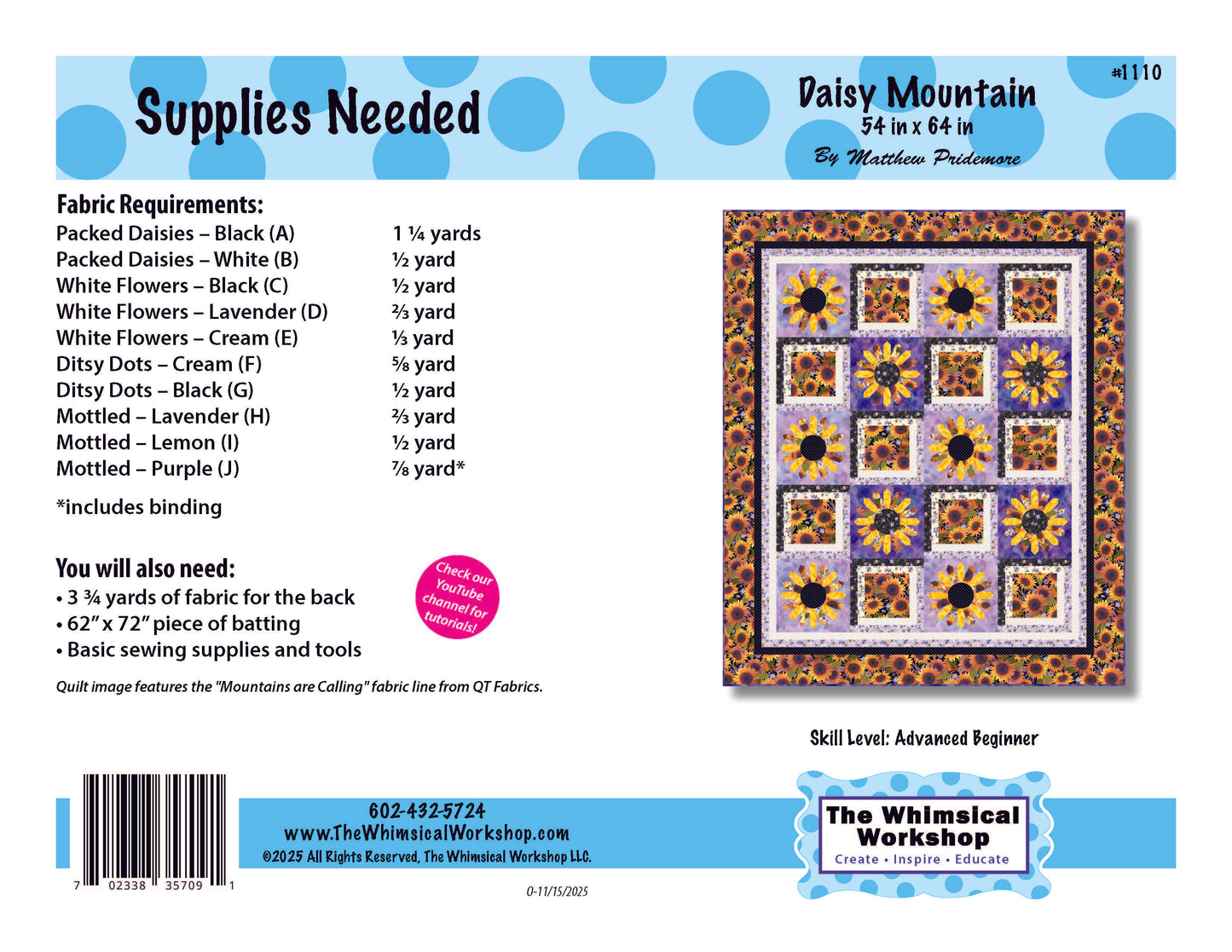 Daisy Mountain Quilt Pattern