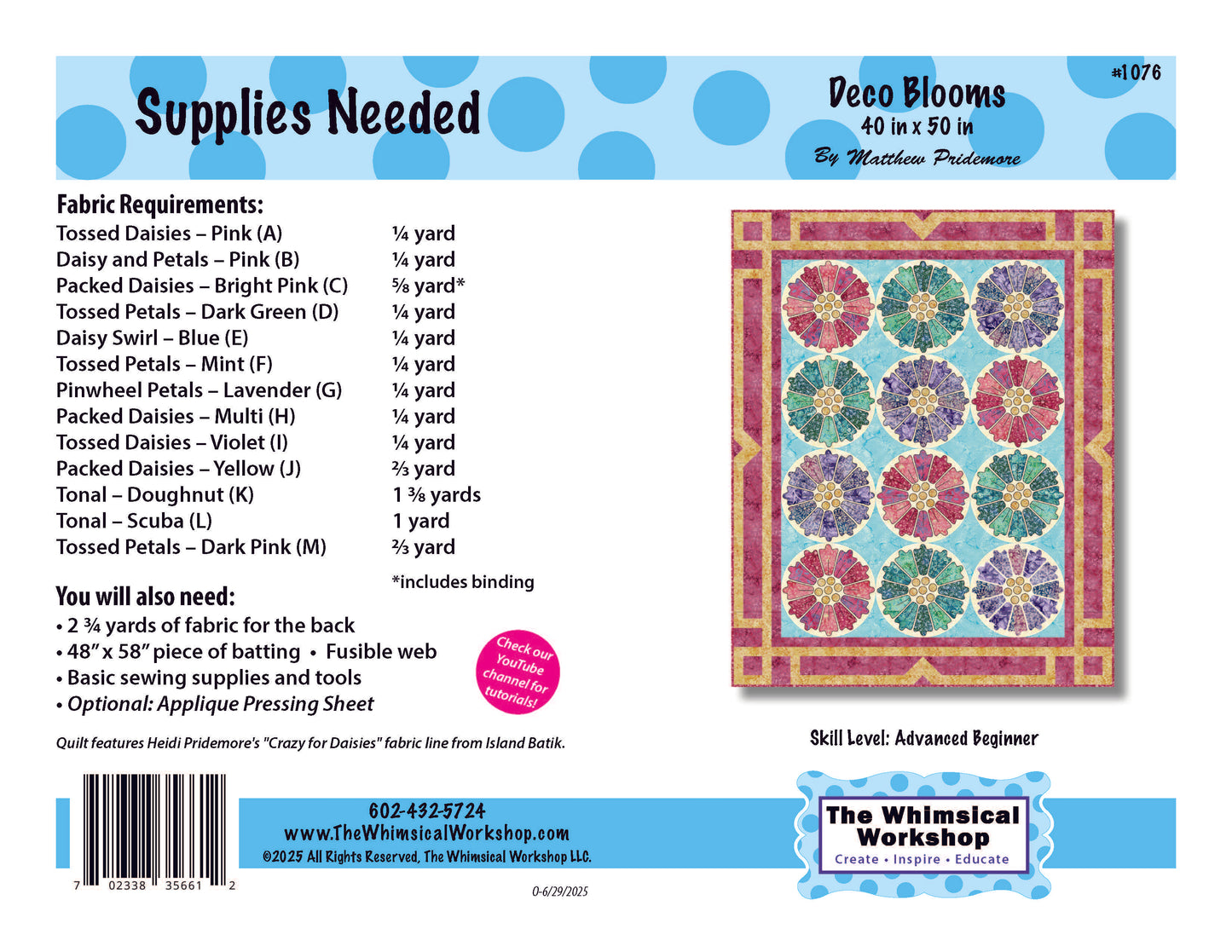 Deco Blooms Quilt Pattern