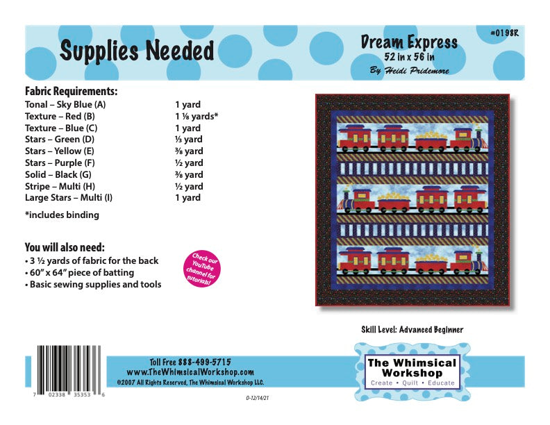 Dream Express Quilt Pattern