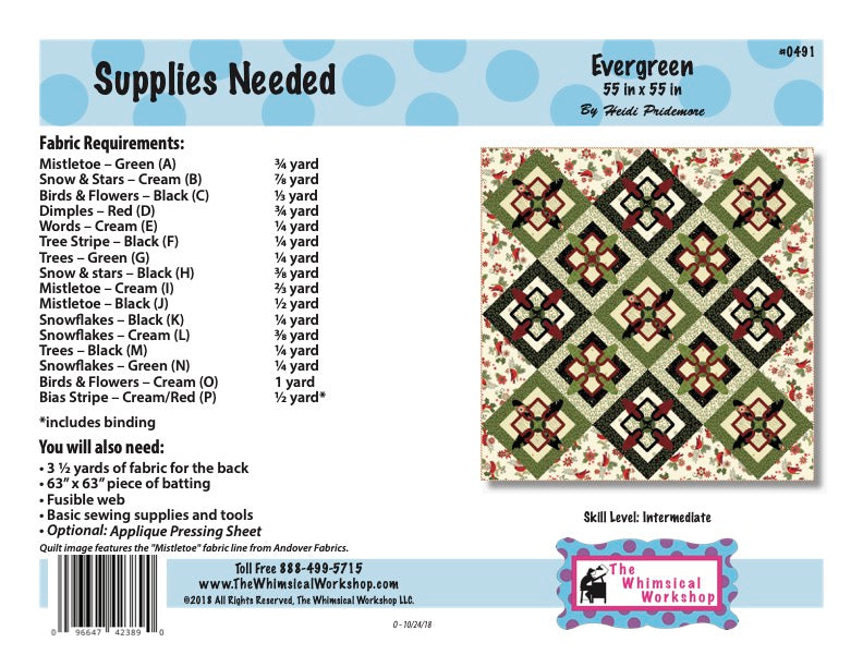 Evergreen Quilt Pattern