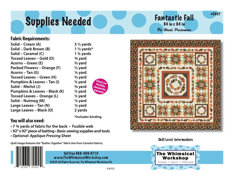 Fantastic Fall Quilt Pattern