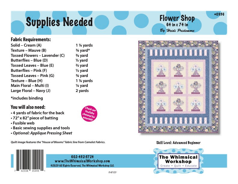 Flower Shop Quilt Pattern