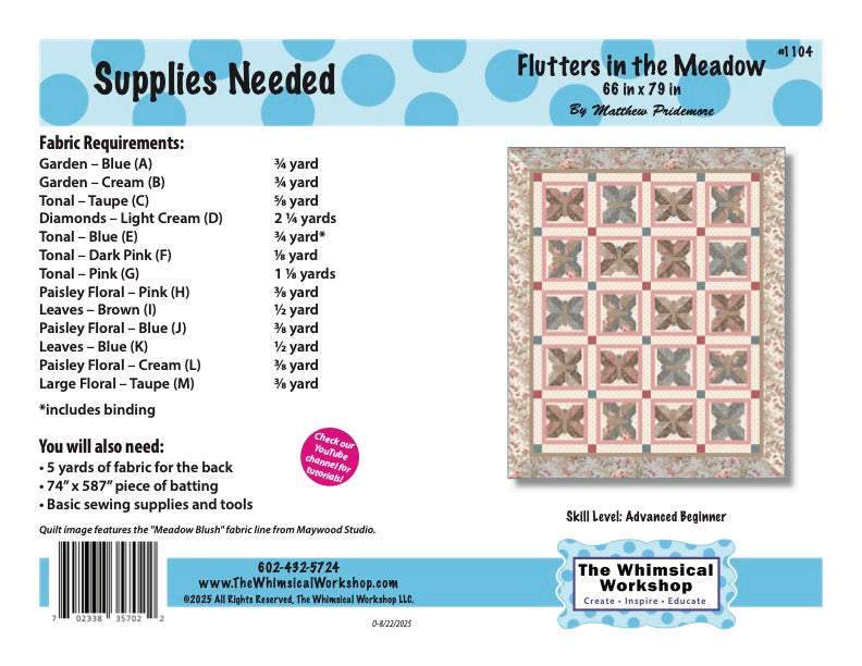Flutters in the Meadow Quilt Pattern