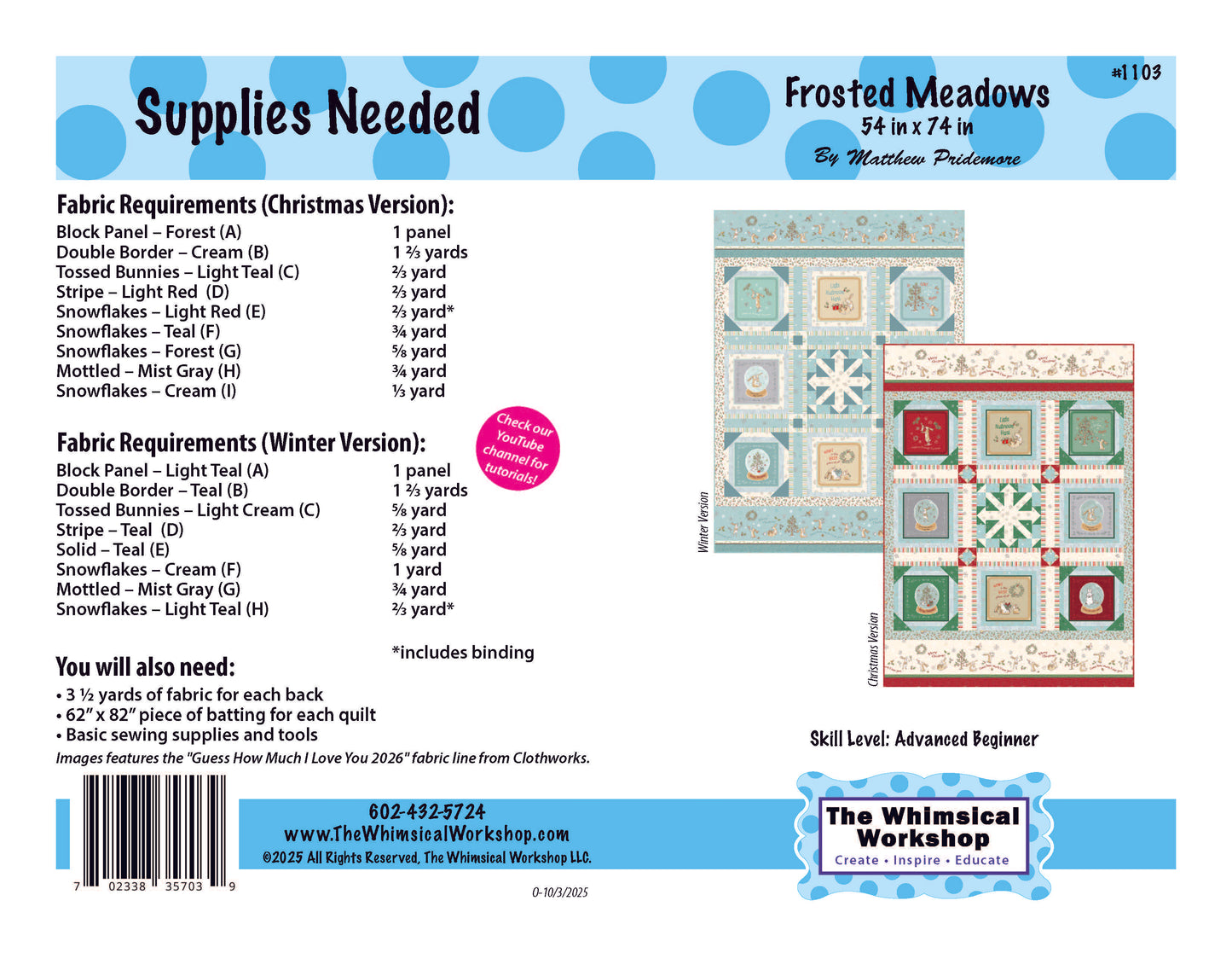 Frosted Meadows Quilt Pattern
