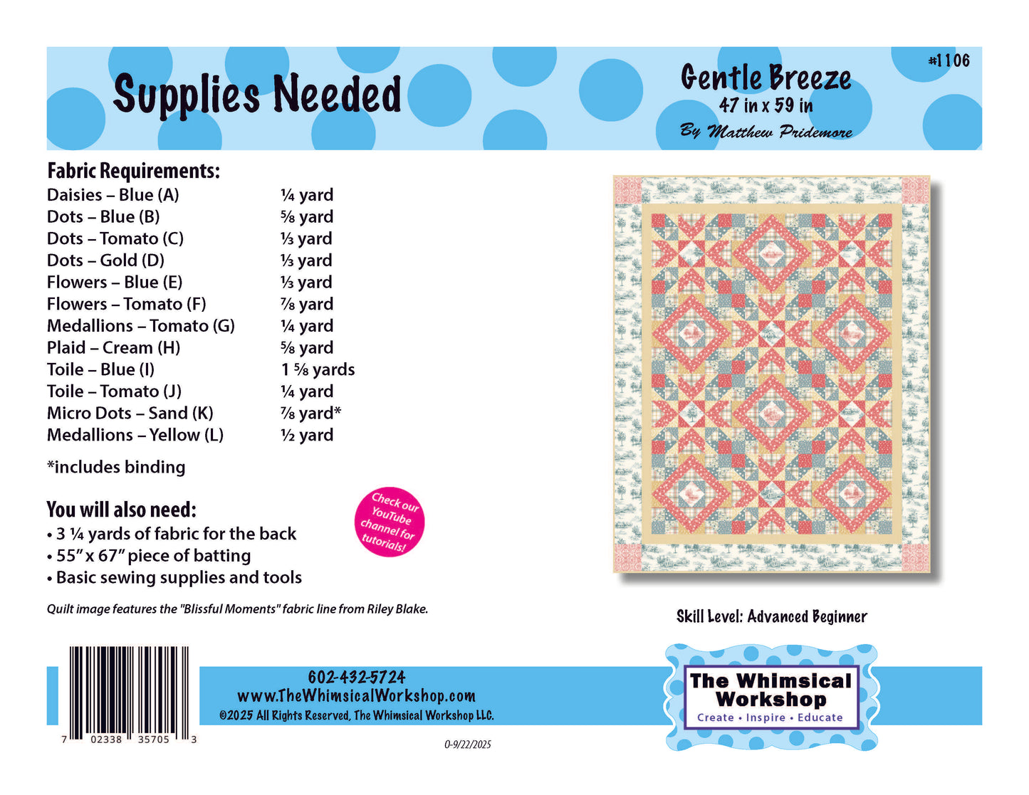 Gentle Breeze Quilt Pattern