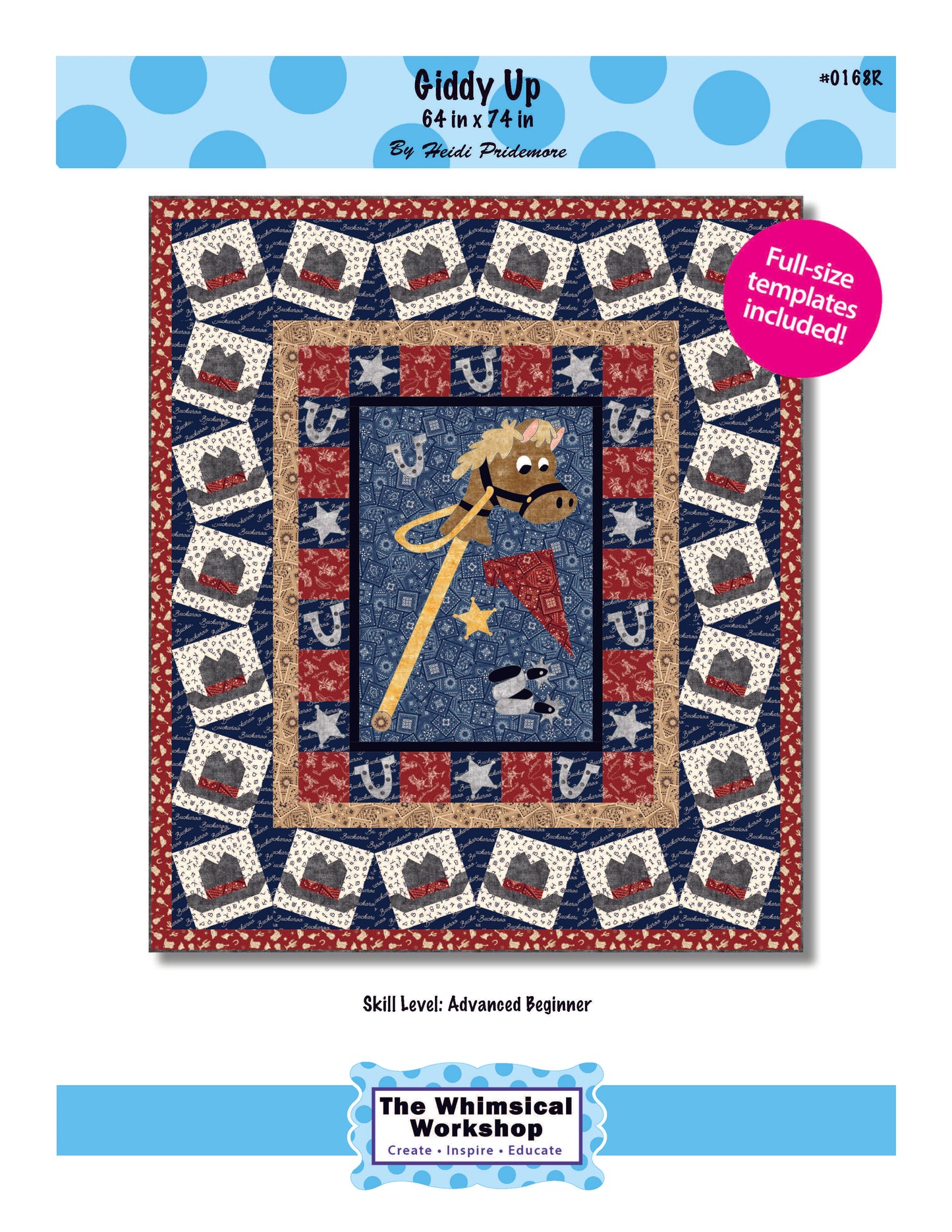 Giddy Up Quilt Pattern | Fusible Appliqué | 64" x 74"