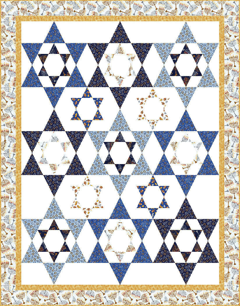 Happy Hanukkah Quilt Pattern | The Whimsical Workshop – The Whimsical ...