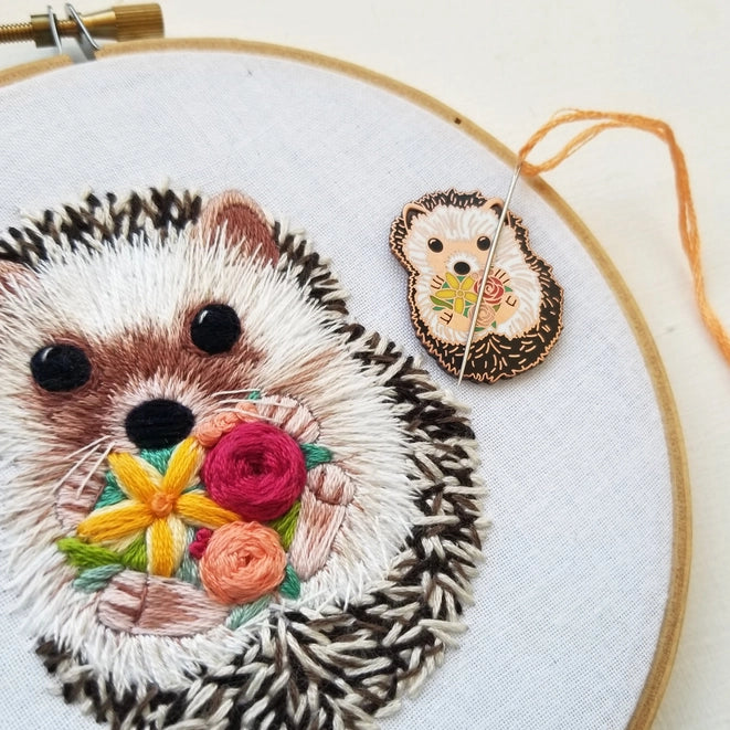 Sweet Hedgehog Enamel Needle Minder
