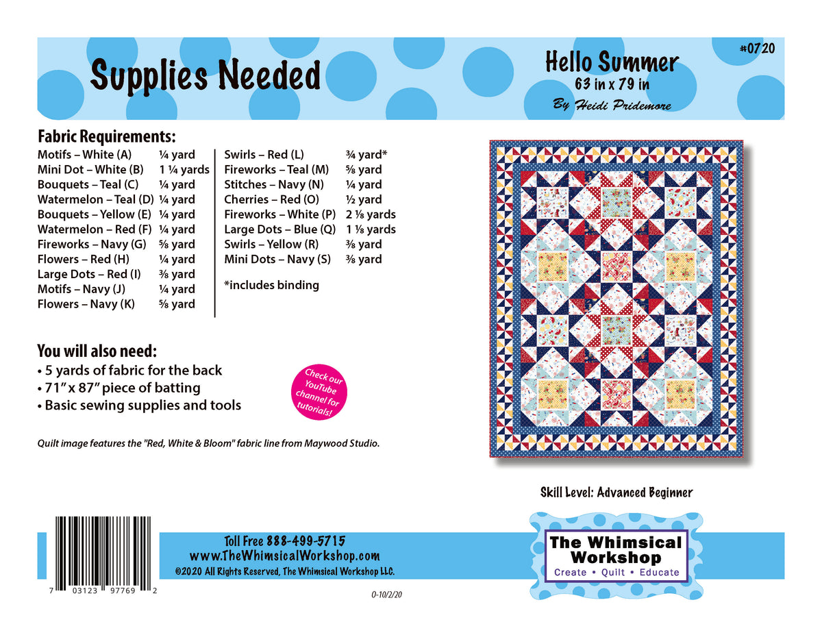 Hello Summer Quilt Pattern, view 3