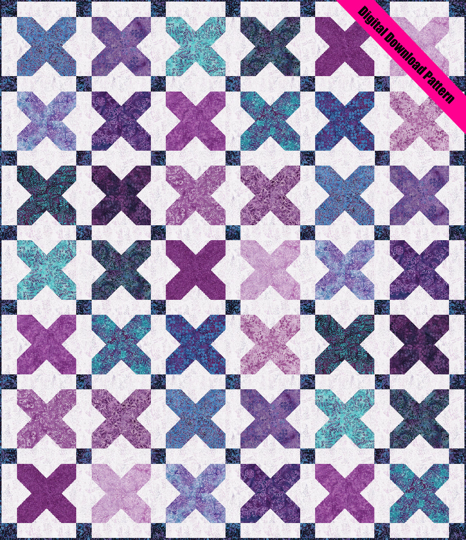 Just Kisses Pieced Quilt Pattern | Fabric Kit
