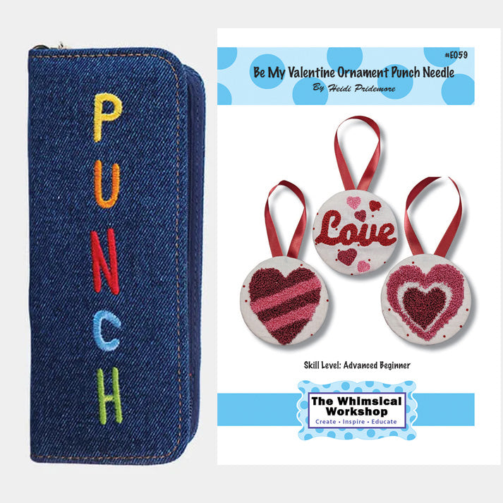 Be My Valentine Punch Needle 12 wt Thread Pattern or Kit