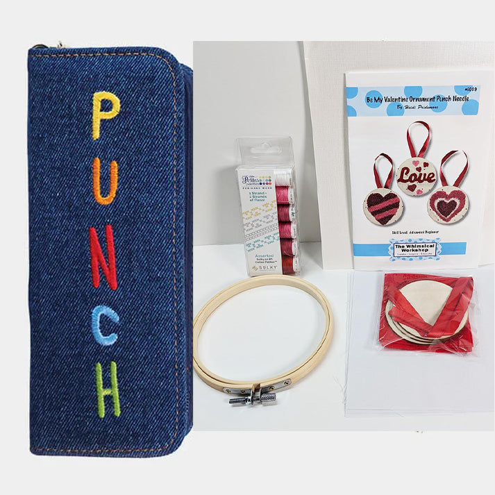 Be My Valentine Punch Needle 12 wt Thread Pattern or Kit