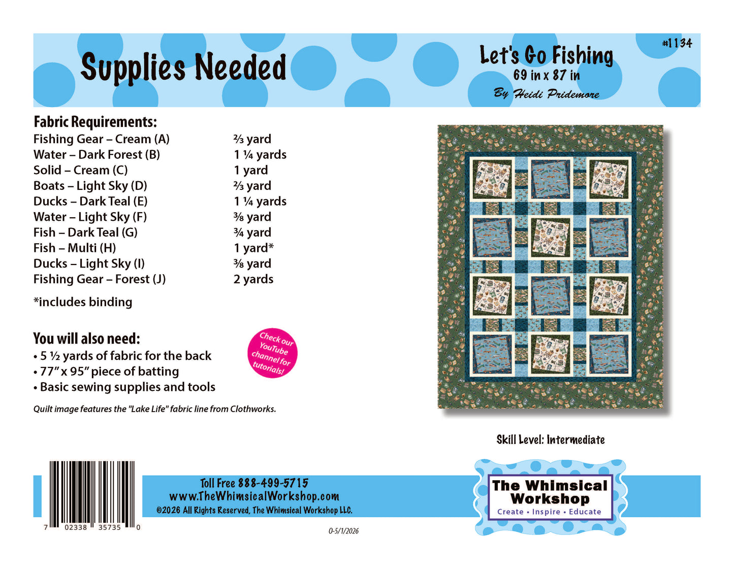 Let's Go Fishing Quilt Pattern