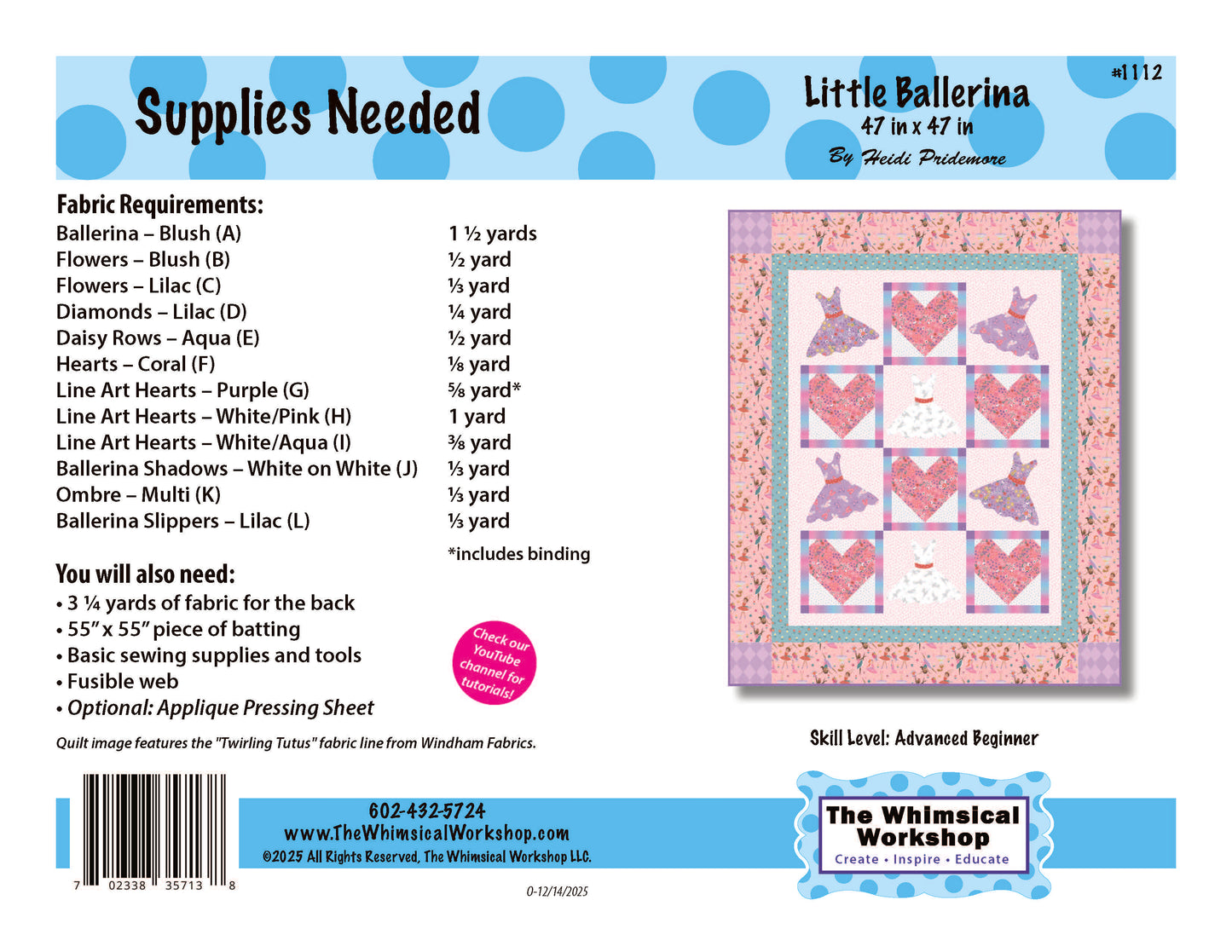 Little Ballerinas Quilt Pattern