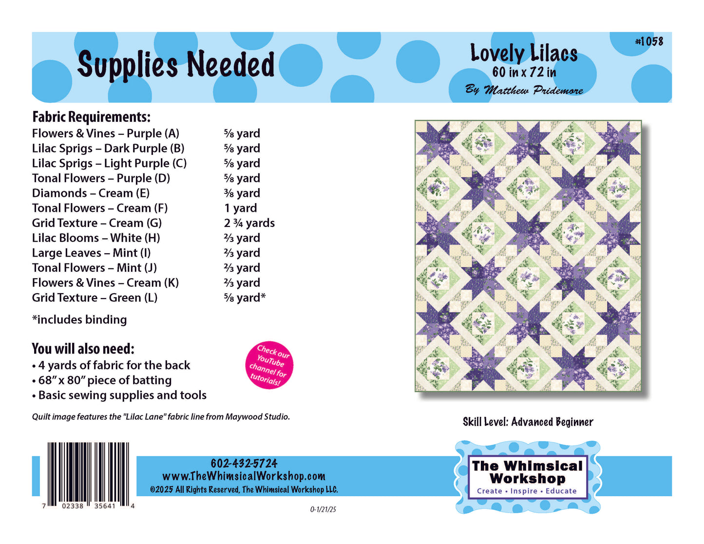 Lovely Lilacs Quilt Pattern