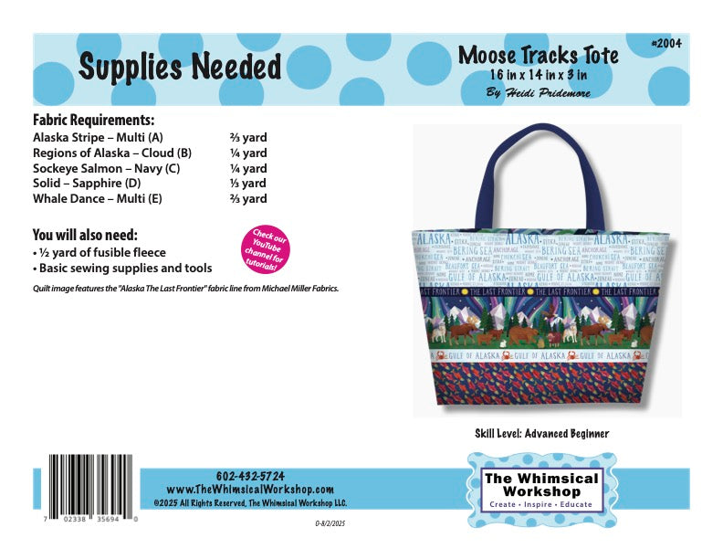 Moose Tracks Tote Pattern