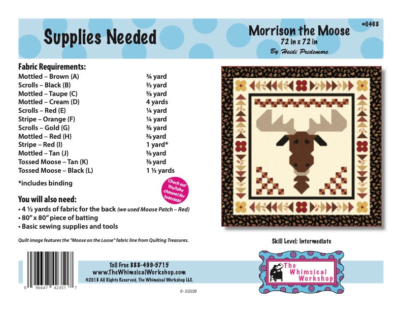 Morrison the Moose Quilt Pattern