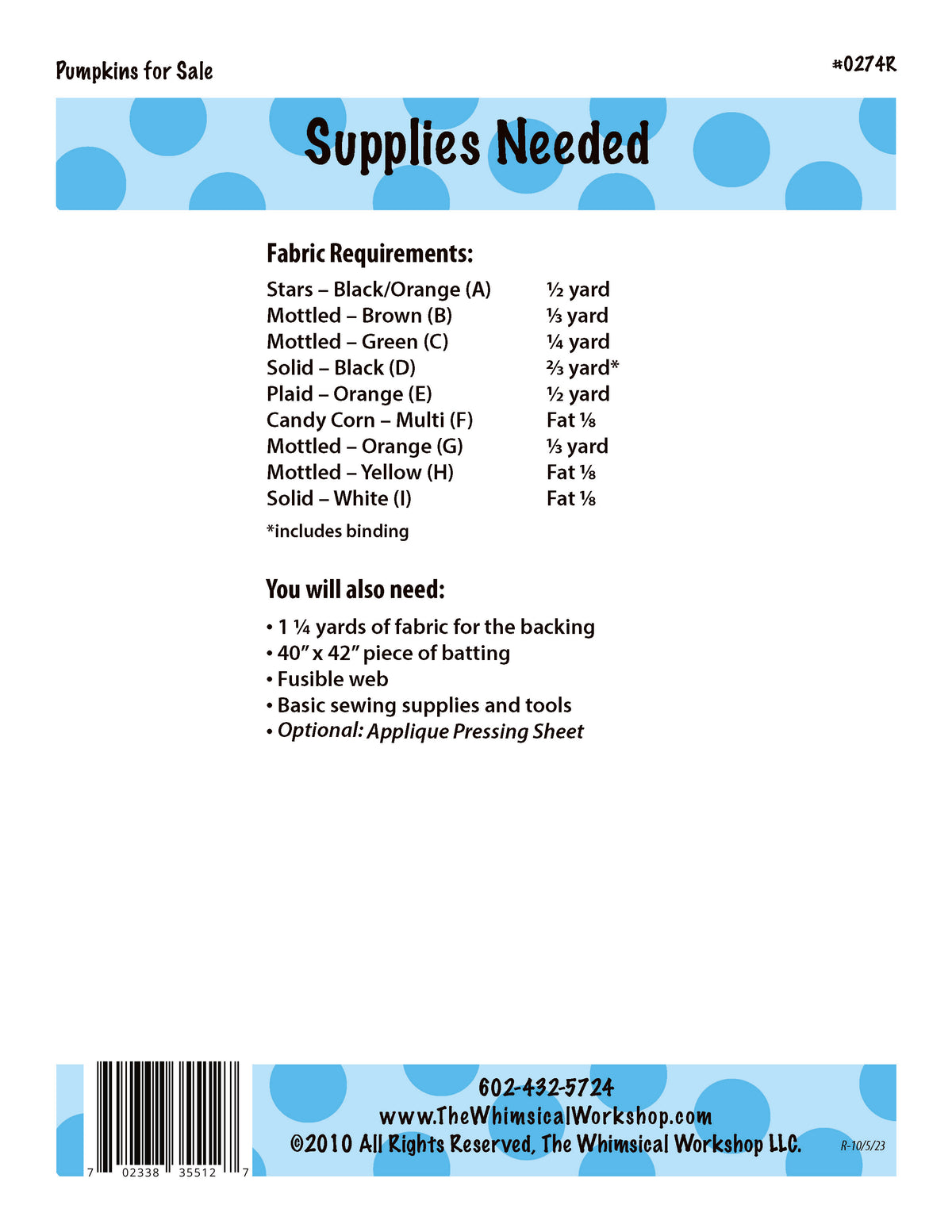 Pumpkins for Sale - Pattern