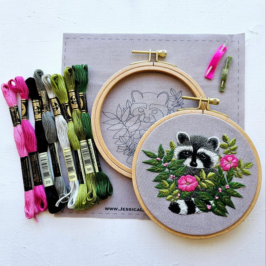 Raccoon - Hand Embroidery Kit