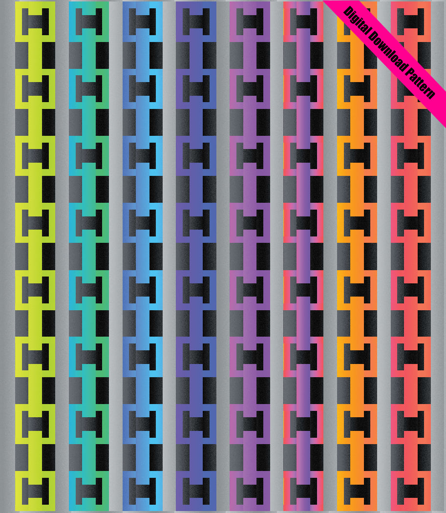 Radiant Spectrum Pieced Quilt Pattern featuring Ombre Fabrics